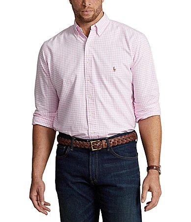 Polo Ralph Lauren Big  Tall Gingham Oxford Long Sleeve Woven Shirt Product Image