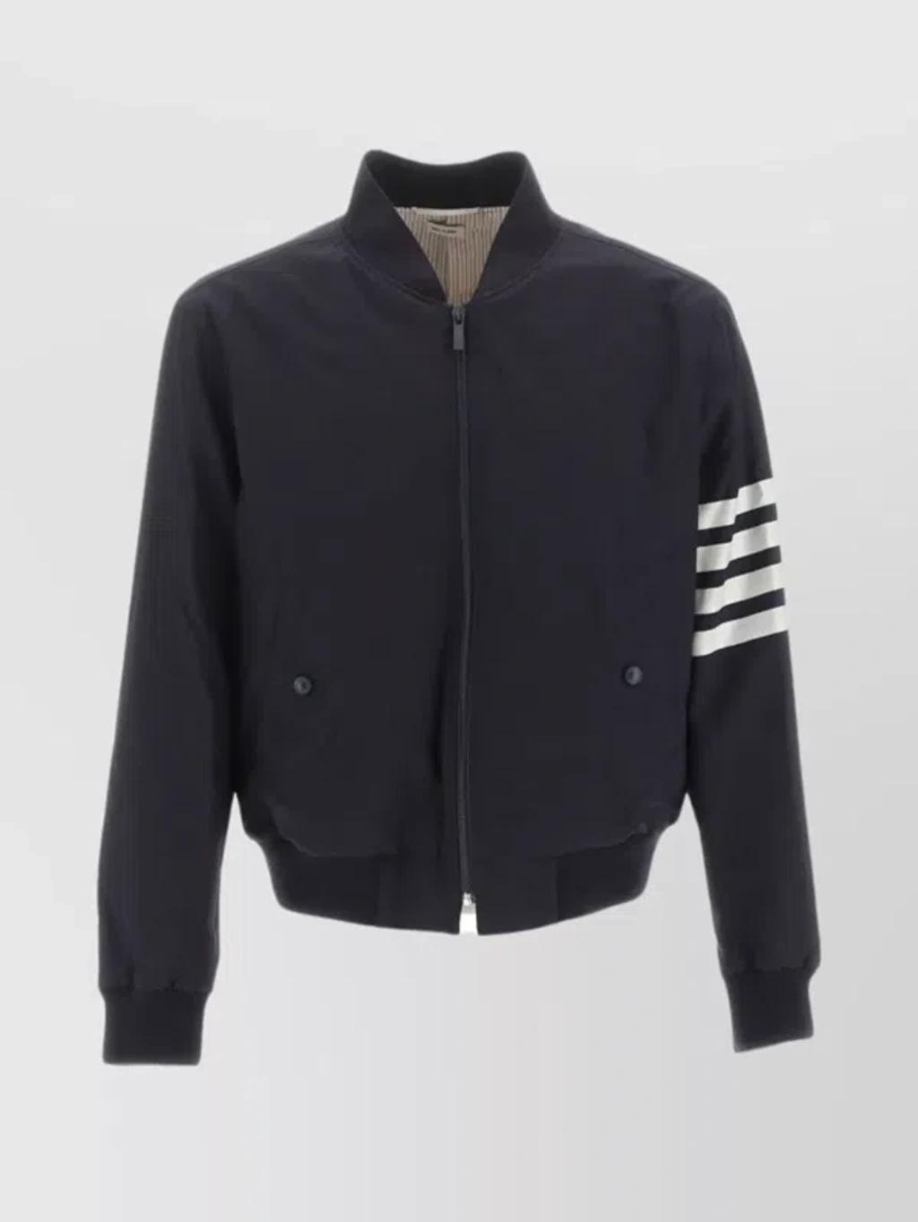 Down-filled Bomber Jacket In Blue Product Image