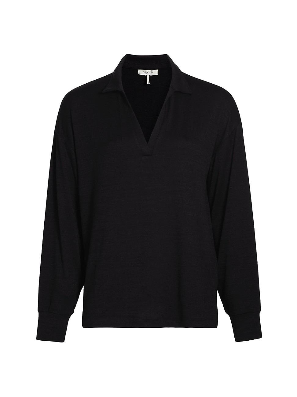 Womens The Knit V-Neck Polo Sweater Product Image