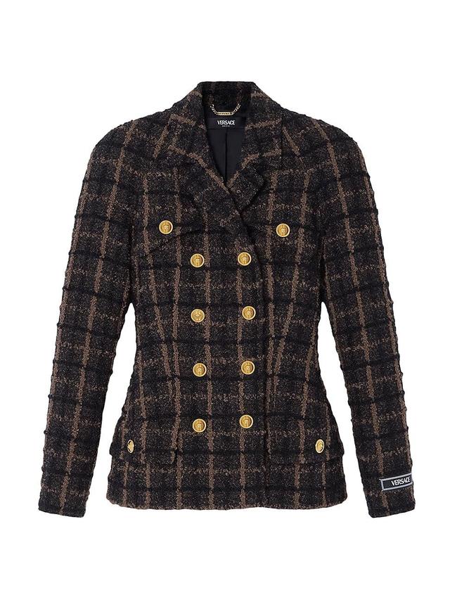 Womens Informal Wool-Blend Tweed Jacket Product Image