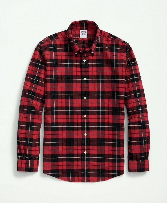 Portuguese Flannel Polo Button Down Collar, Plaid Shirt Product Image