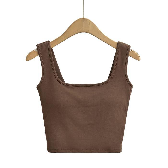 Square Neck Plain Tank Top Product Image