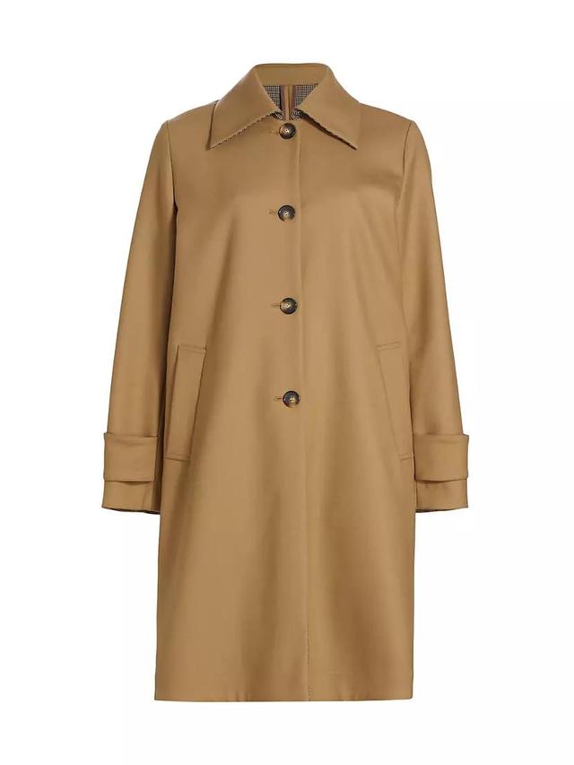 Single-Breasted Wool-Blend Coat Product Image