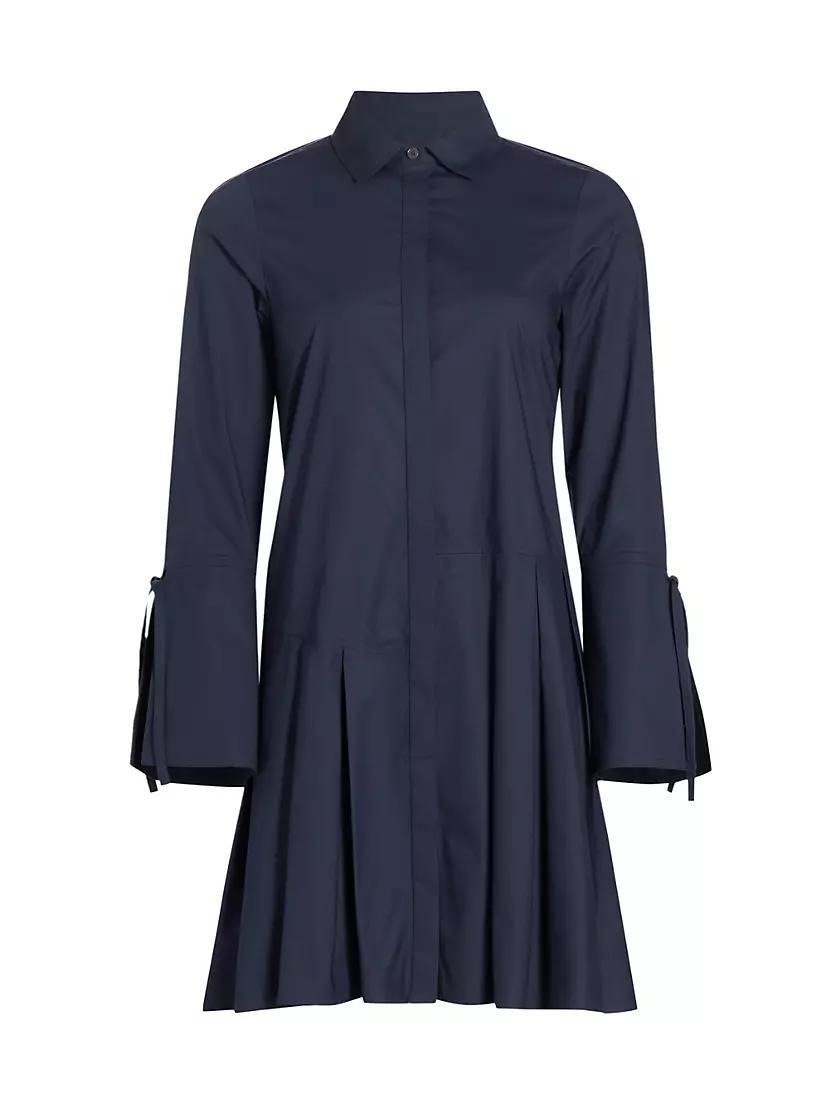 Andrea Pleated Cotton Shirtdress product image