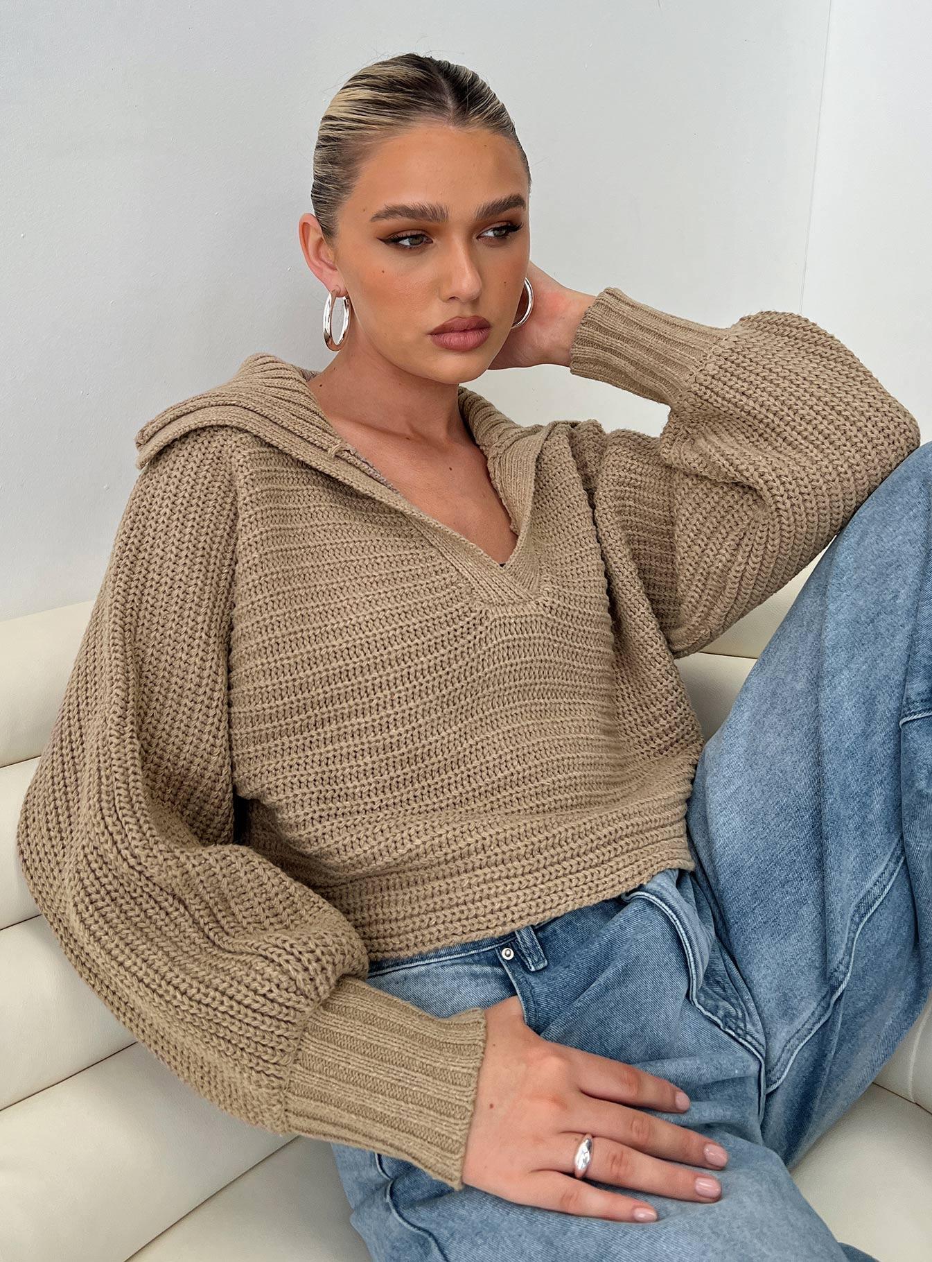 Wester Ribbed Sweater Mocha Product Image