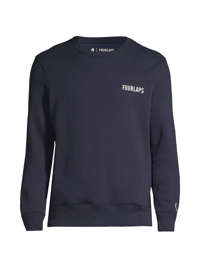 Mens Logo French Terry Long-Sleeve Crewneck Sweatshirt Product Image