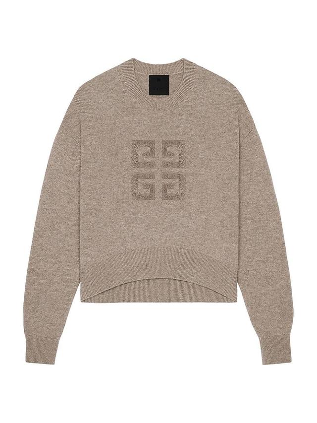 Womens 4G Sweater in Cashmere Product Image