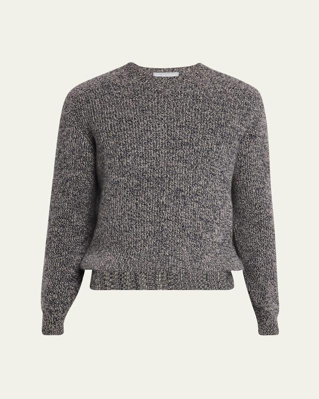 Mens Cashmere Ribbed Crewneck Sweater Product Image