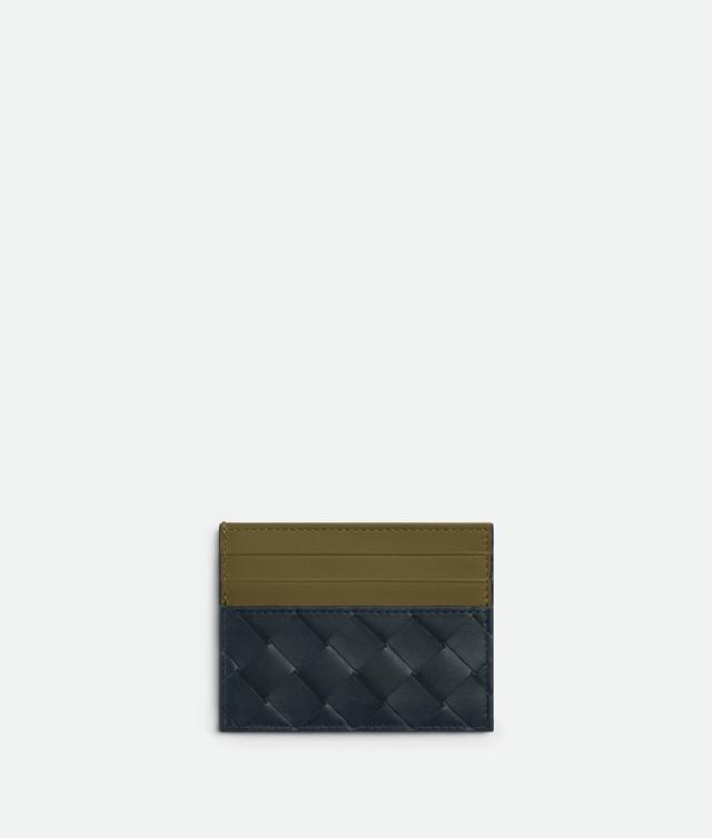 Men's Intrecciato Credit Card Case in Shadow/olive oil Product Image