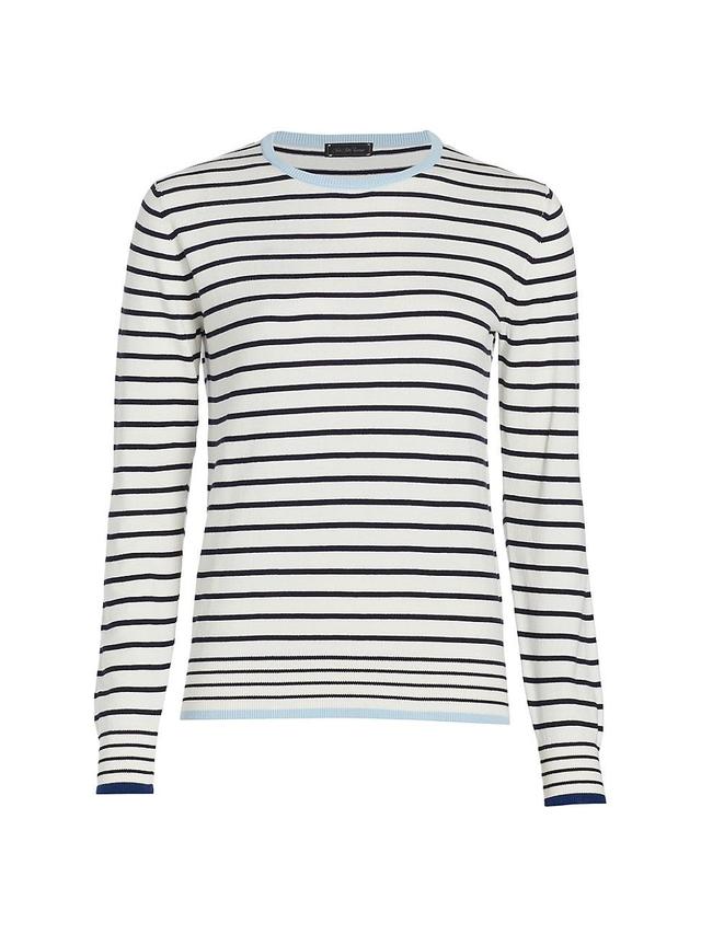 Womens Striped Crewneck Sweater Product Image