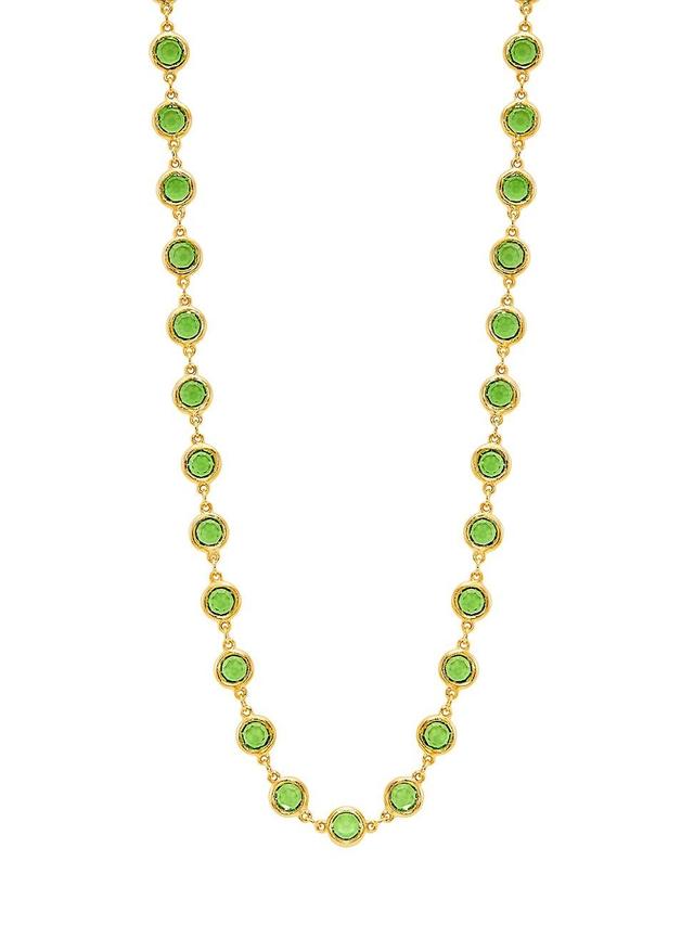 Womens 22K-Gold-Plated & Glass Crystal Necklace Product Image