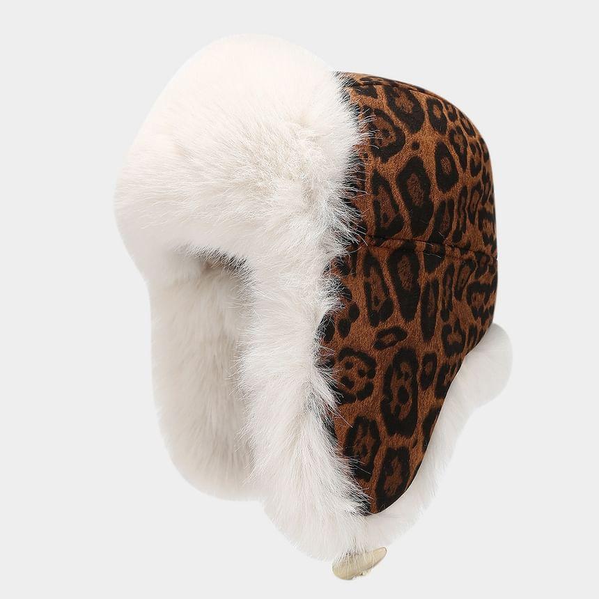 Fluffy Trapper Hat With Ear Flap Product Image