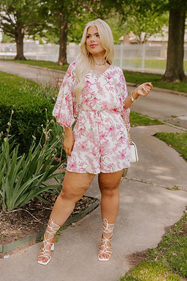 Coastal Calm Floral Romper Curves Product Image