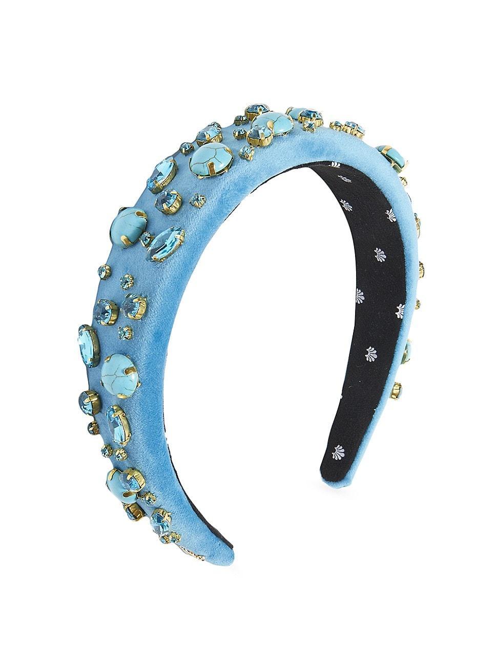 Womens Alice Crystal-Embellished Velvet Headband product image