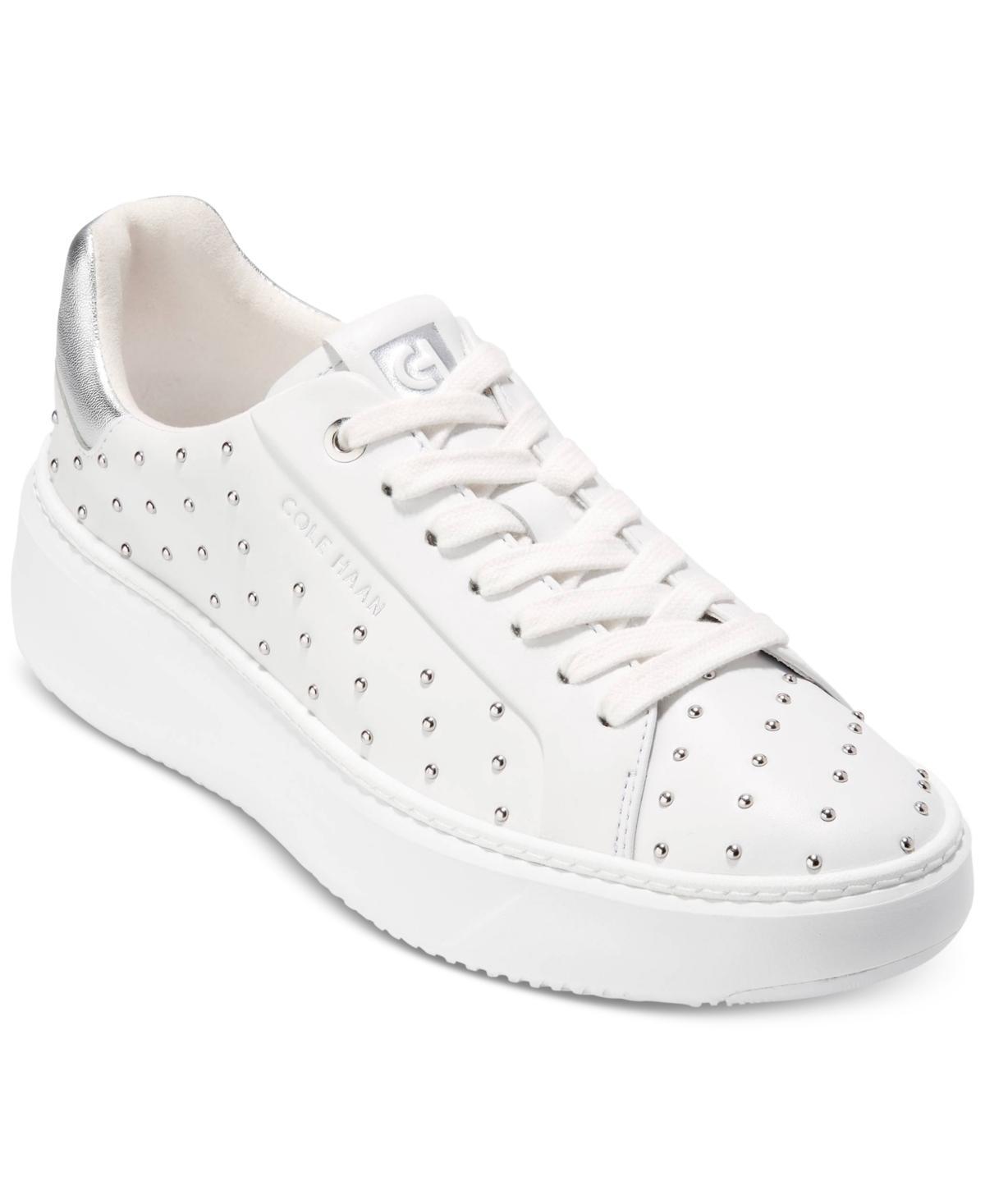 Cole Haan Womens Topspin Lace-Up Leather Platform Sneakers Product Image