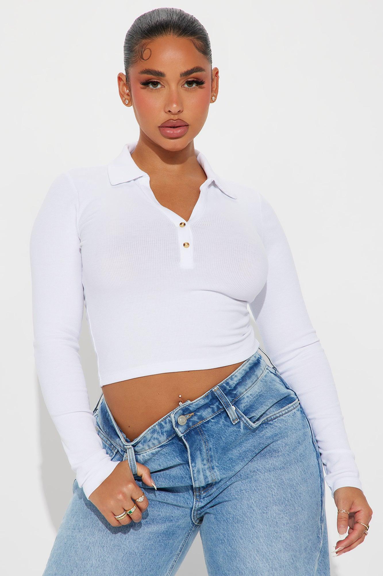 Rosie Ribbed Top - White product image