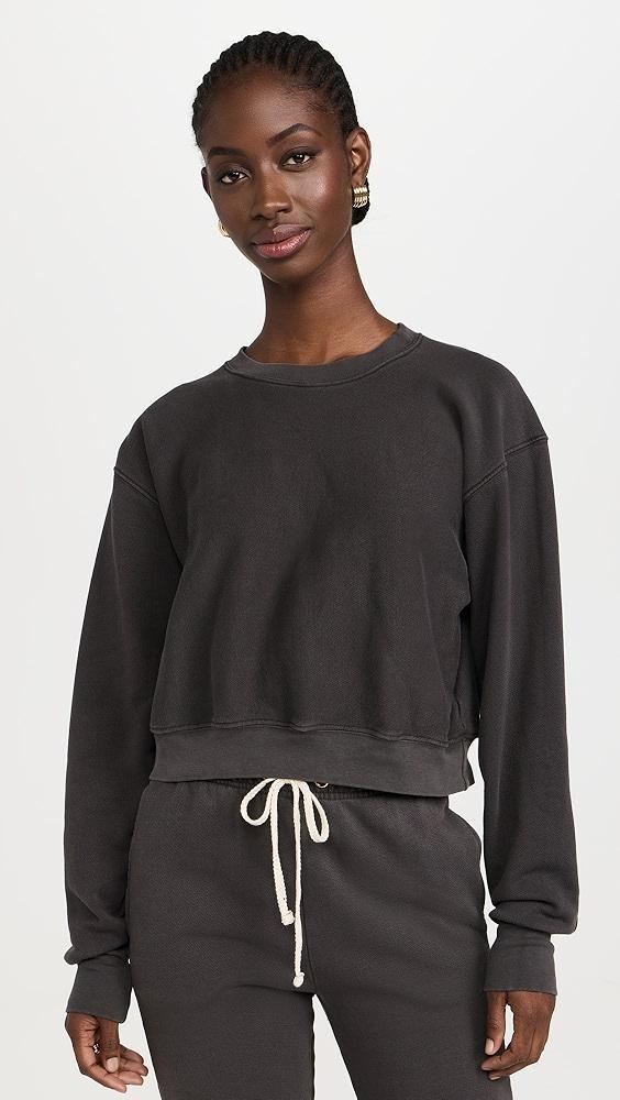 Les Tien Ryder Crop Crew Sweatshirt | Shopbop Product Image