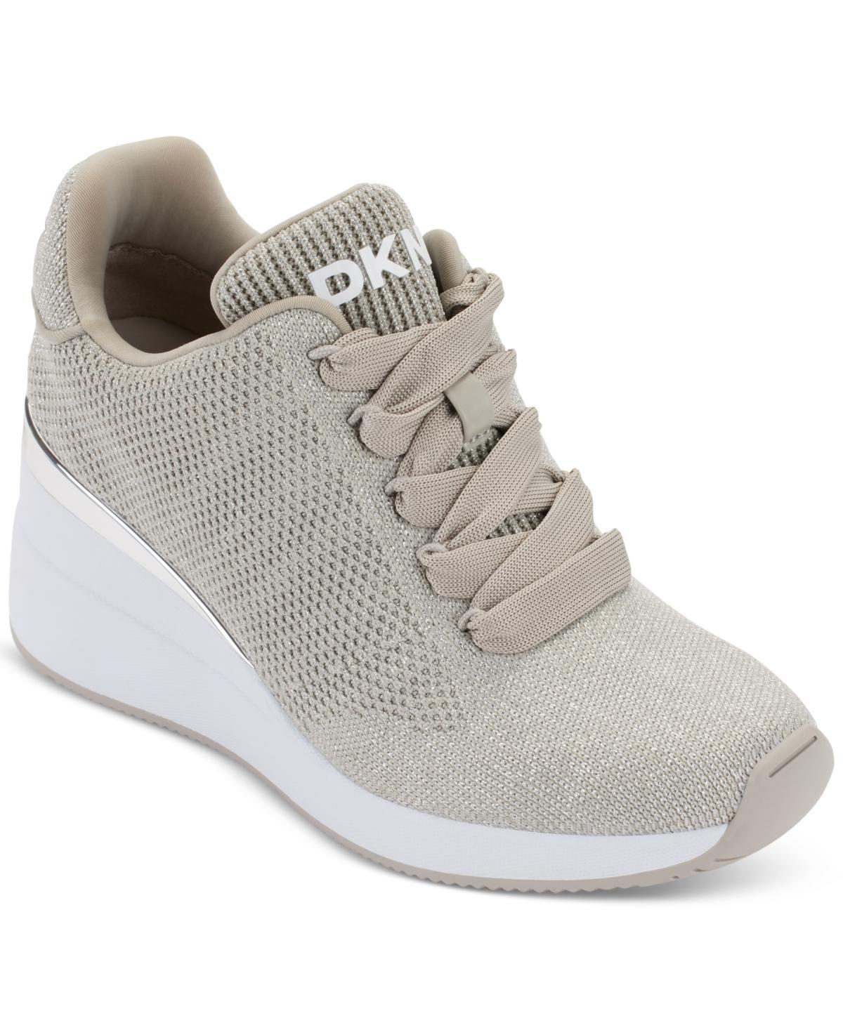 Dkny Womens Parks Lace-Up Wedge Sneakers - Bone/ Product Image