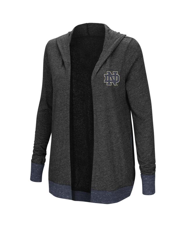 Womens Colosseum Charcoal Notre Dame Fighting Irish Plus Size Steeplechase Open Hooded Tri-Blend Cardigan Product Image