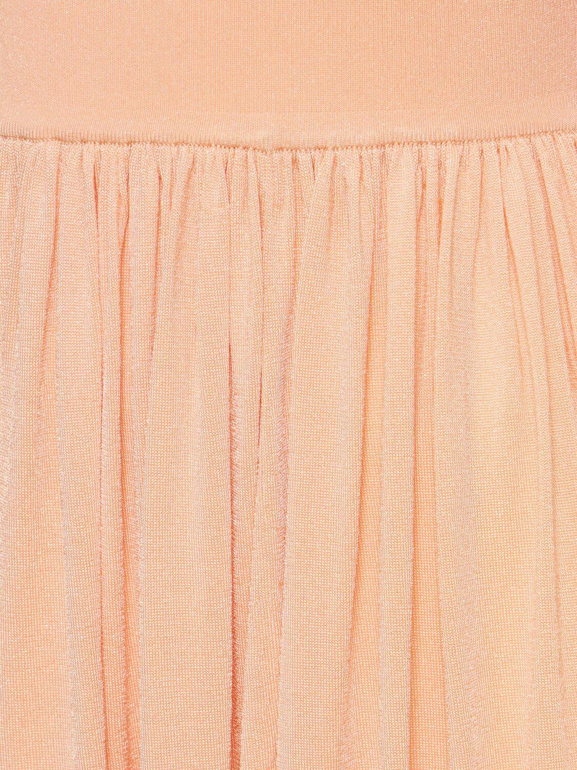 ZIMMERMANN Natura Pleated Maxi Dress In Peach Product Image