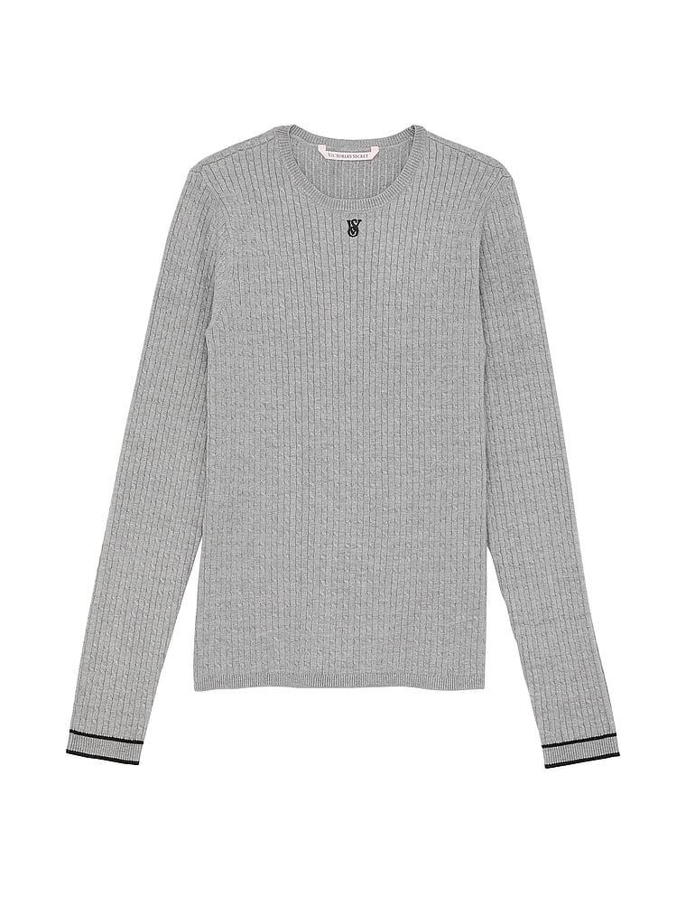 Luxe Cable-Knit Crewneck Product Image