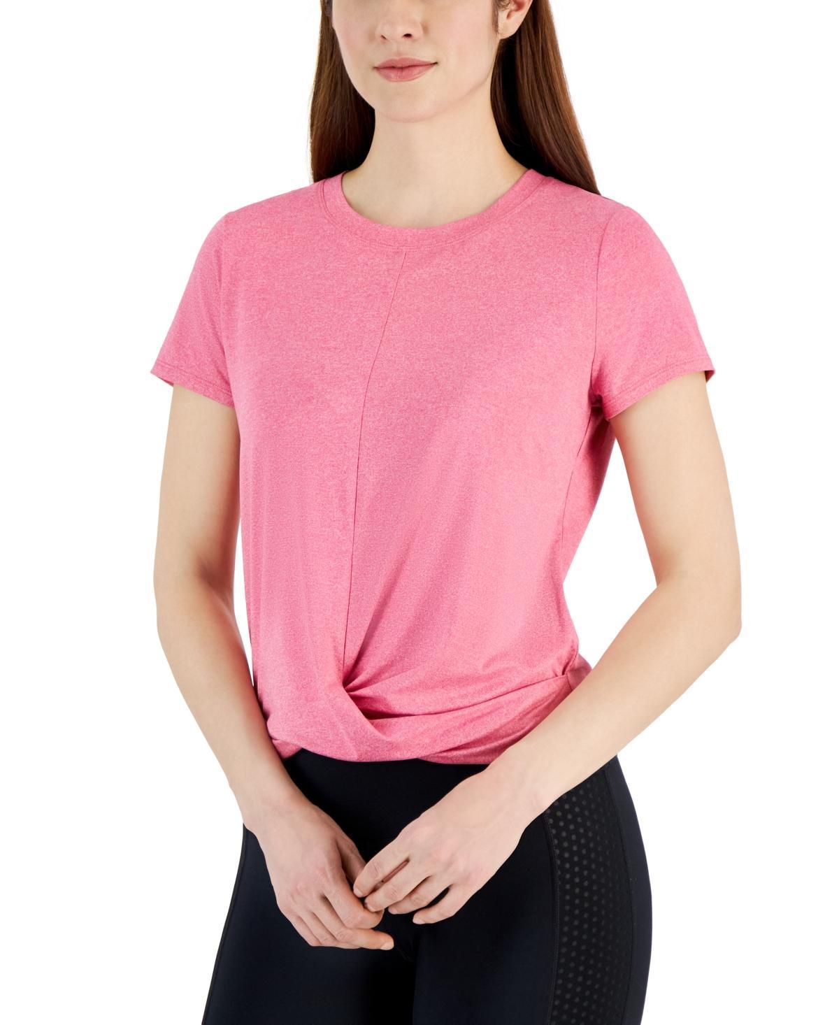 Women's Twist-Front Performance T-Shirt, Created for Macy's Product Image