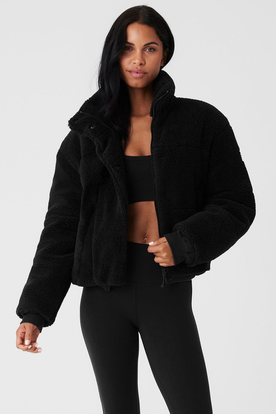 Sherpa Snow Angel Puffer - Black Female Product Image