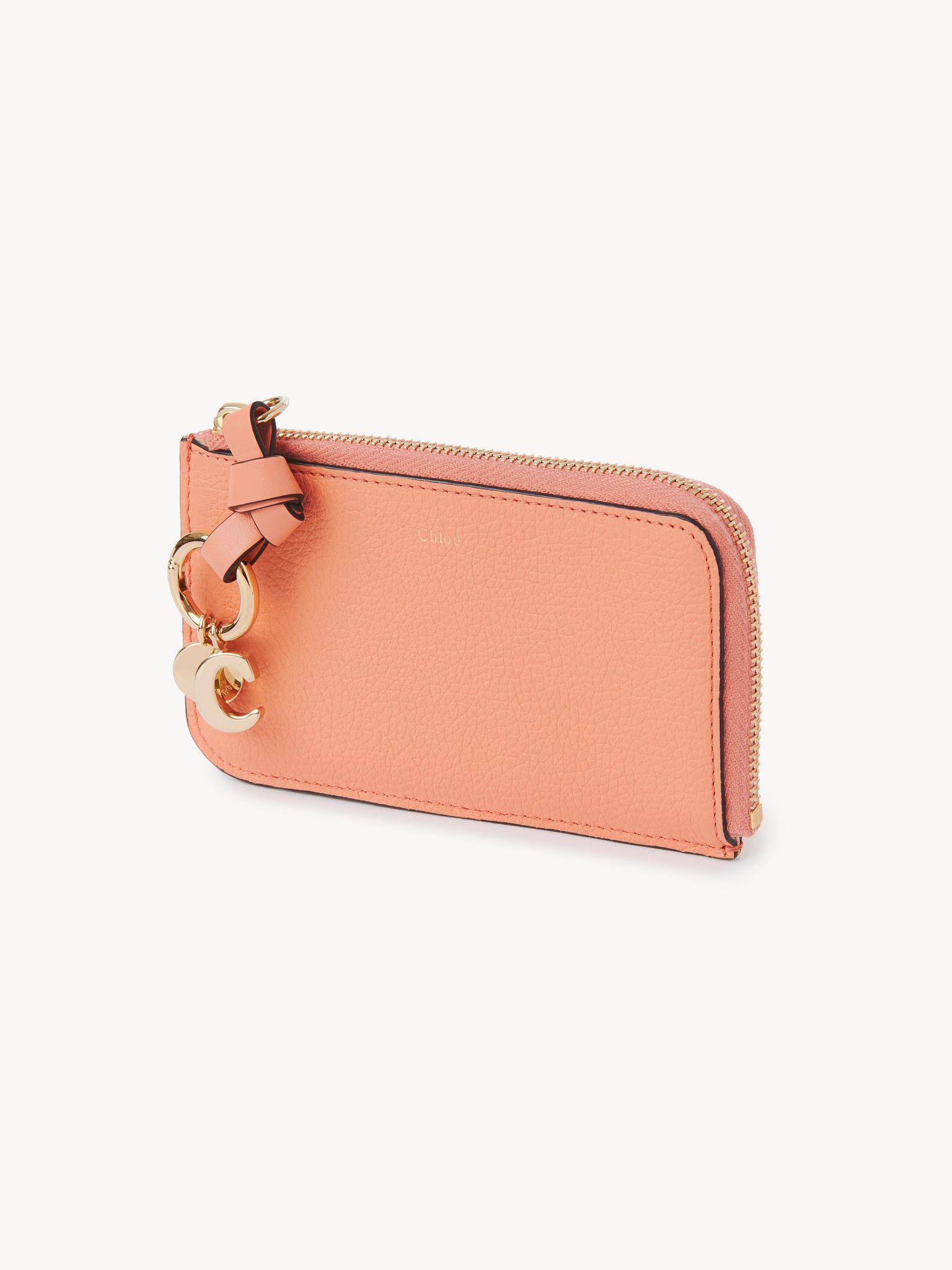 Alphabet wallet in grained leather Product Image