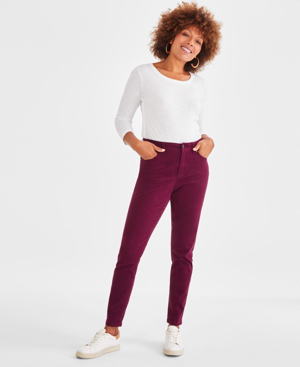 Womens Mid Rise Curvy-Fit Skinny Jeans, Created for Macys Product Image