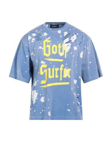 DSQUARED2 Man T-shirt Pastel Blue Size Xs Cotton Product Image