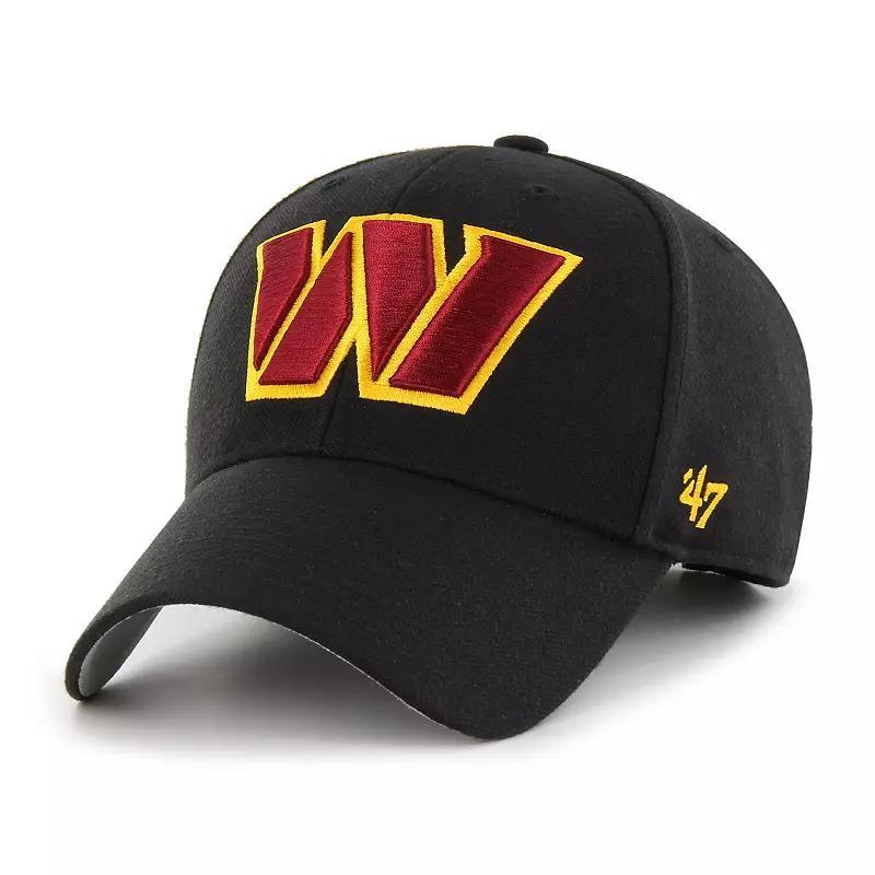 Mens 47 Brand Black Washington Commanders Mvp Adjustable Hat Product Image