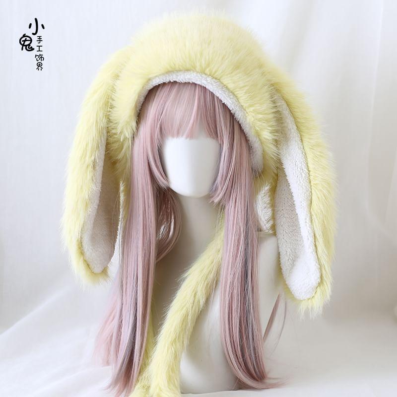 Rabbit Ear Faux Fur Trapper Hat Product Image