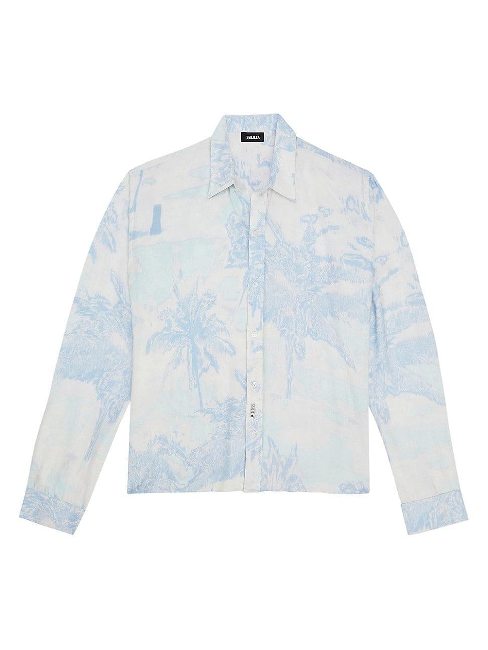 Mens Lawson Watercolor Palms Sport Shirt Product Image