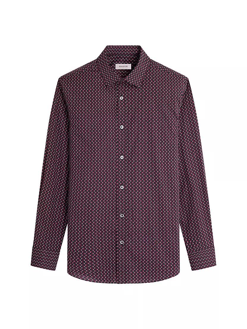 Julian Geometric Button-Front Shirt Product Image