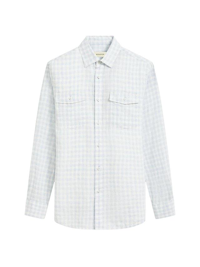 Mens Julian Plaid Linen Shirt Product Image