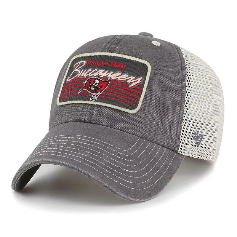 Mens 47 Brand Pewter Tampa Bay Buccaneers Five Point Trucker Clean Up Adjustable Hat - Pewter Product Image