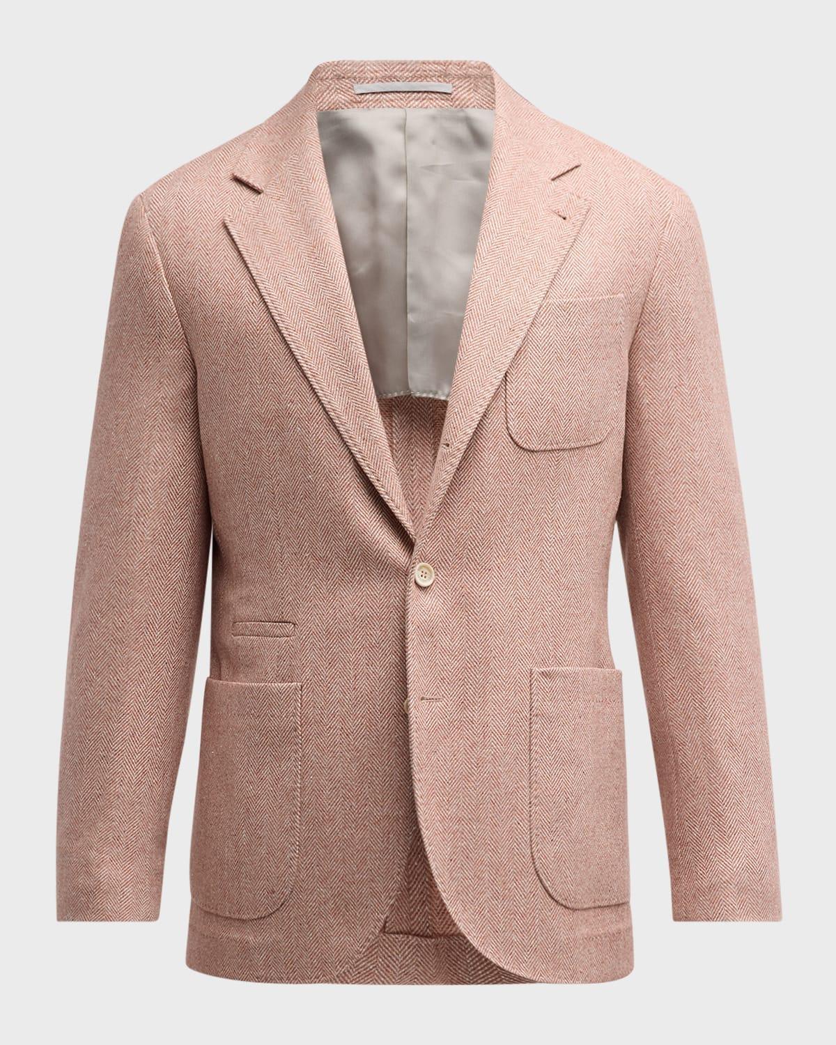 Mens Two-Button Herringbone Sport Coat Product Image