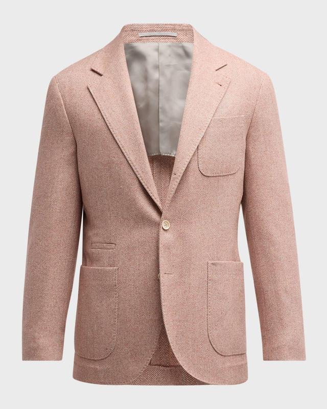 Mens Two-Button Herringbone Sport Coat Product Image