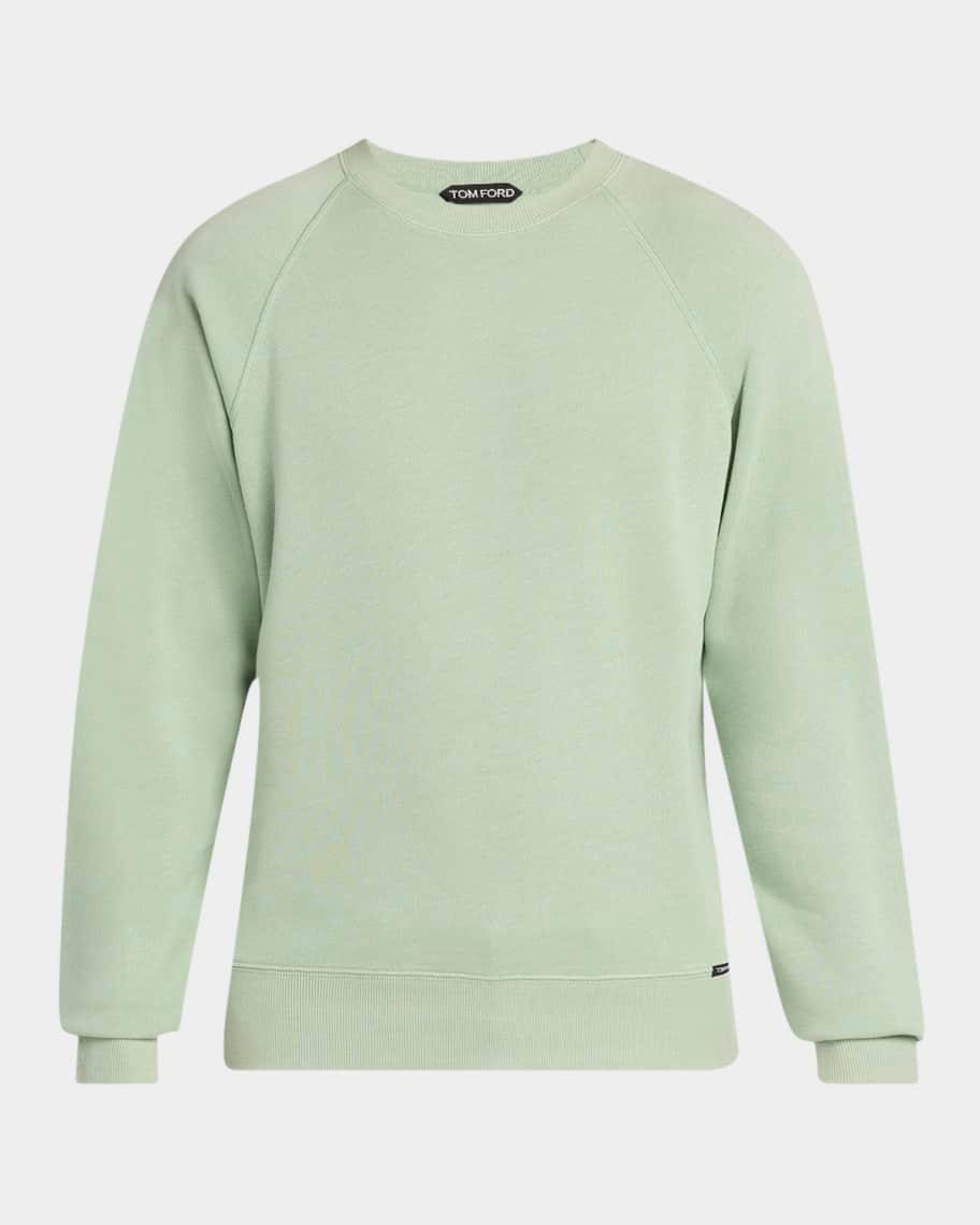 Men's Melange Cotton Raglan Crewneck Sweater Product Image