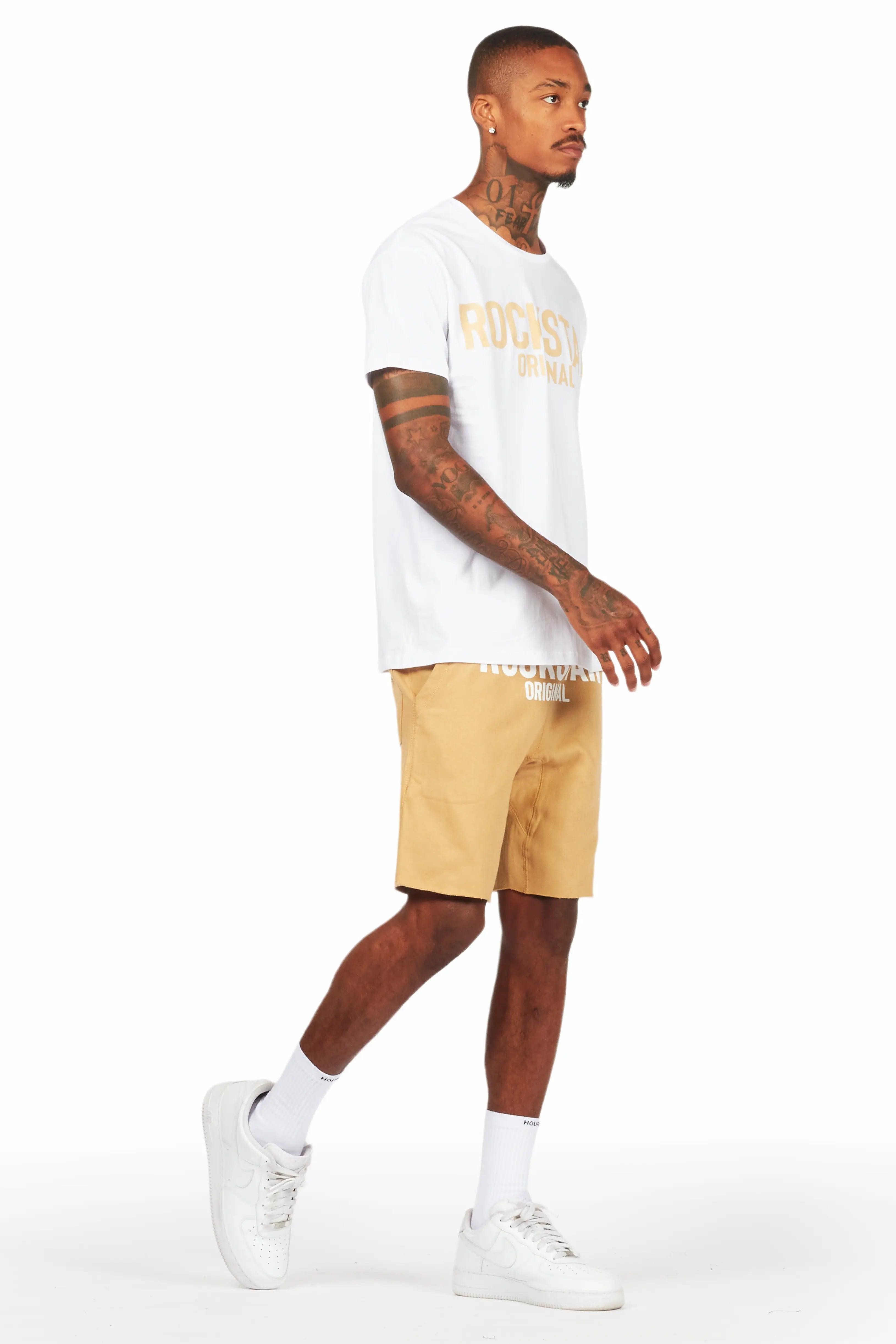 Sana Short Set-White/ Beige Male Product Image