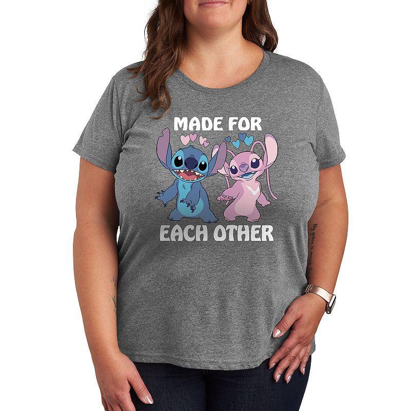 Disneys Lilo & Stitch Plus Made For Each Other Graphic Tee, Womens Product Image