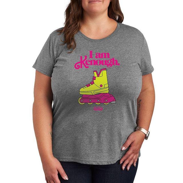 Plus Size Barbie The Movie Rollerblades Graphic Tee, Womens Grey Gray Product Image