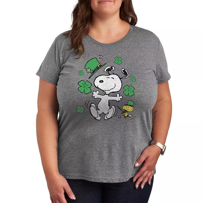 Plus Peanuts Snoopy St. Patricks Day Graphic Tee, Womens Product Image