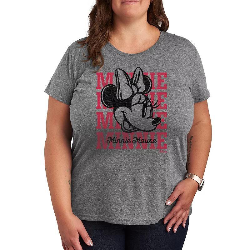 Plus Mountain Scene Heart Graphic Tee, Womens Med Grey Product Image