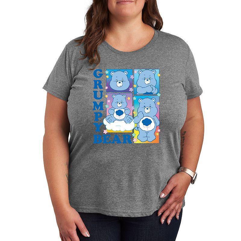 Plus Care Bears Grumpy Bear Grid Graphic Tee, Womens Product Image