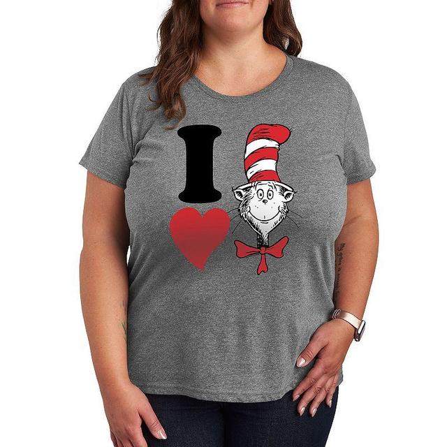 Plus Size Dr. Seuss I Love Cat In The Hat Graphic Tee, Womens Product Image