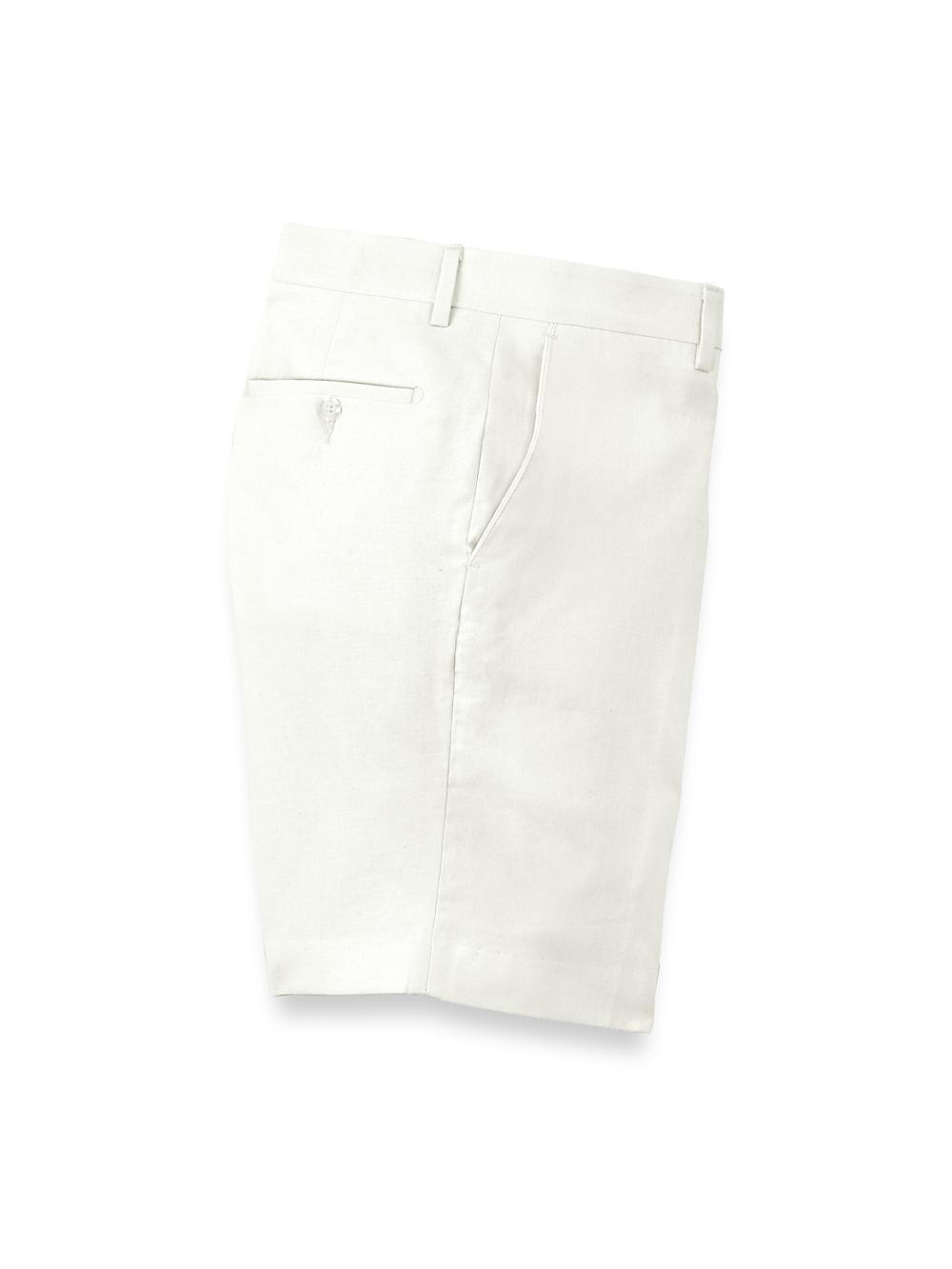 Linen/cotton Flat Front Shorts Product Image