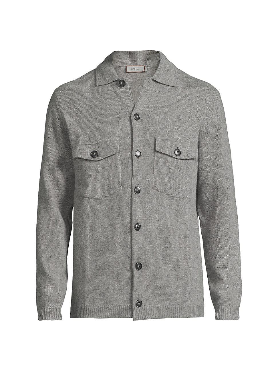 Mens Wool-Cashmere Knit Oversized Shirt Product Image