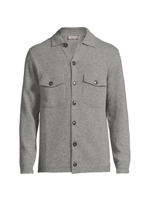 Mens Wool-Cashmere Knit Oversized Shirt Product Image