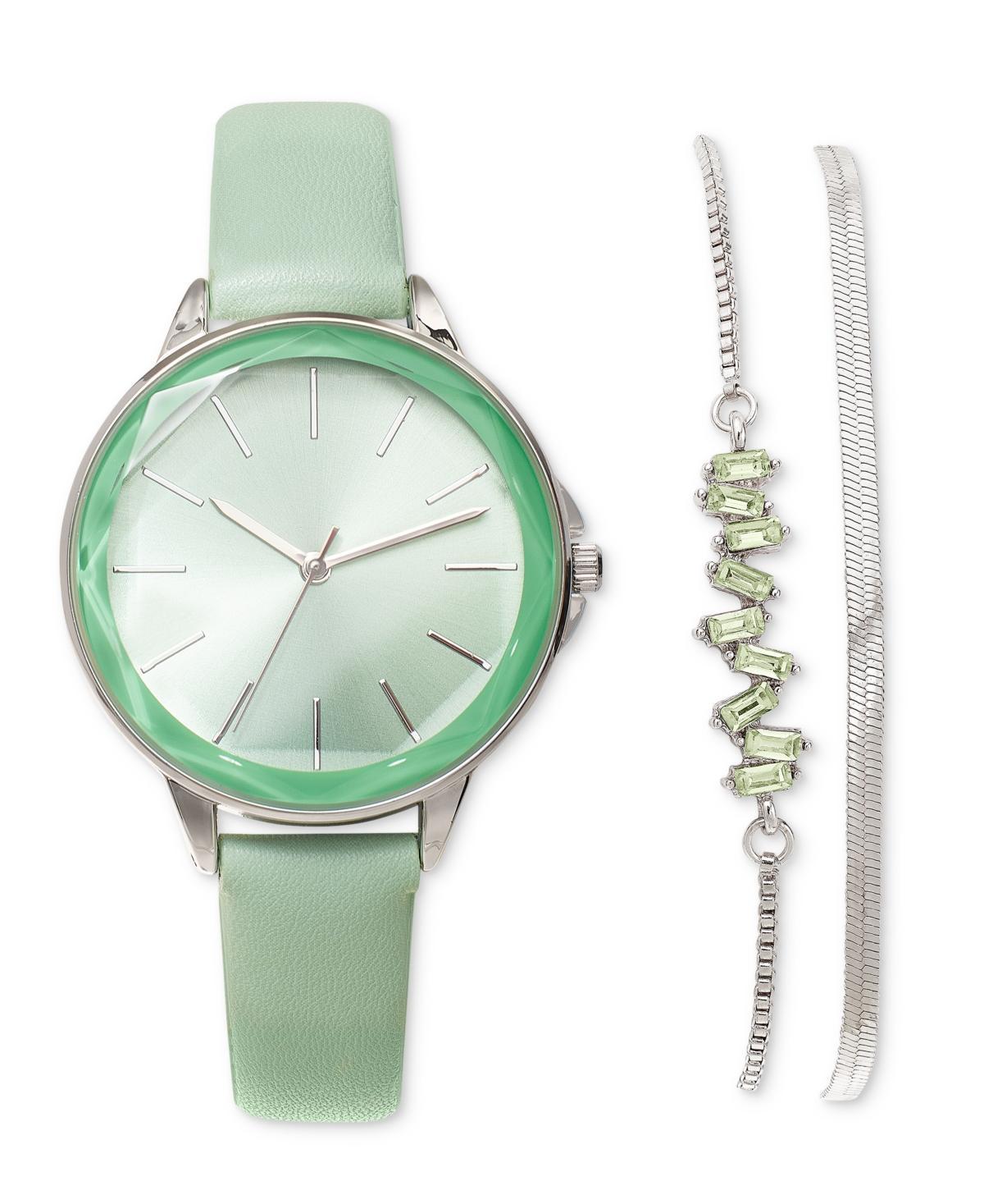 I.n.c. International Concepts Womens Mint Green Strap Watch 36mm Set, Created for Macys Product Image